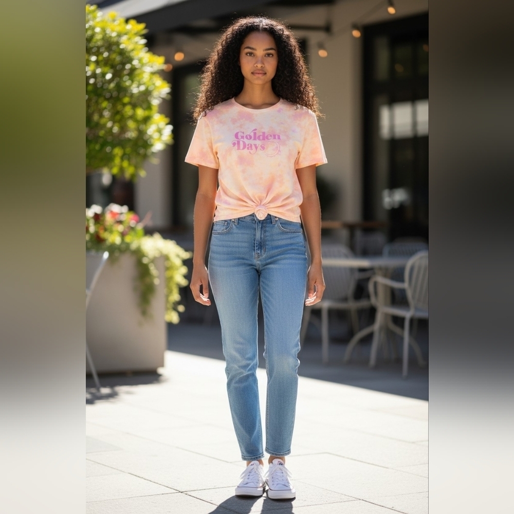 Cat & Jack Coral Tie Dye T-Shirt